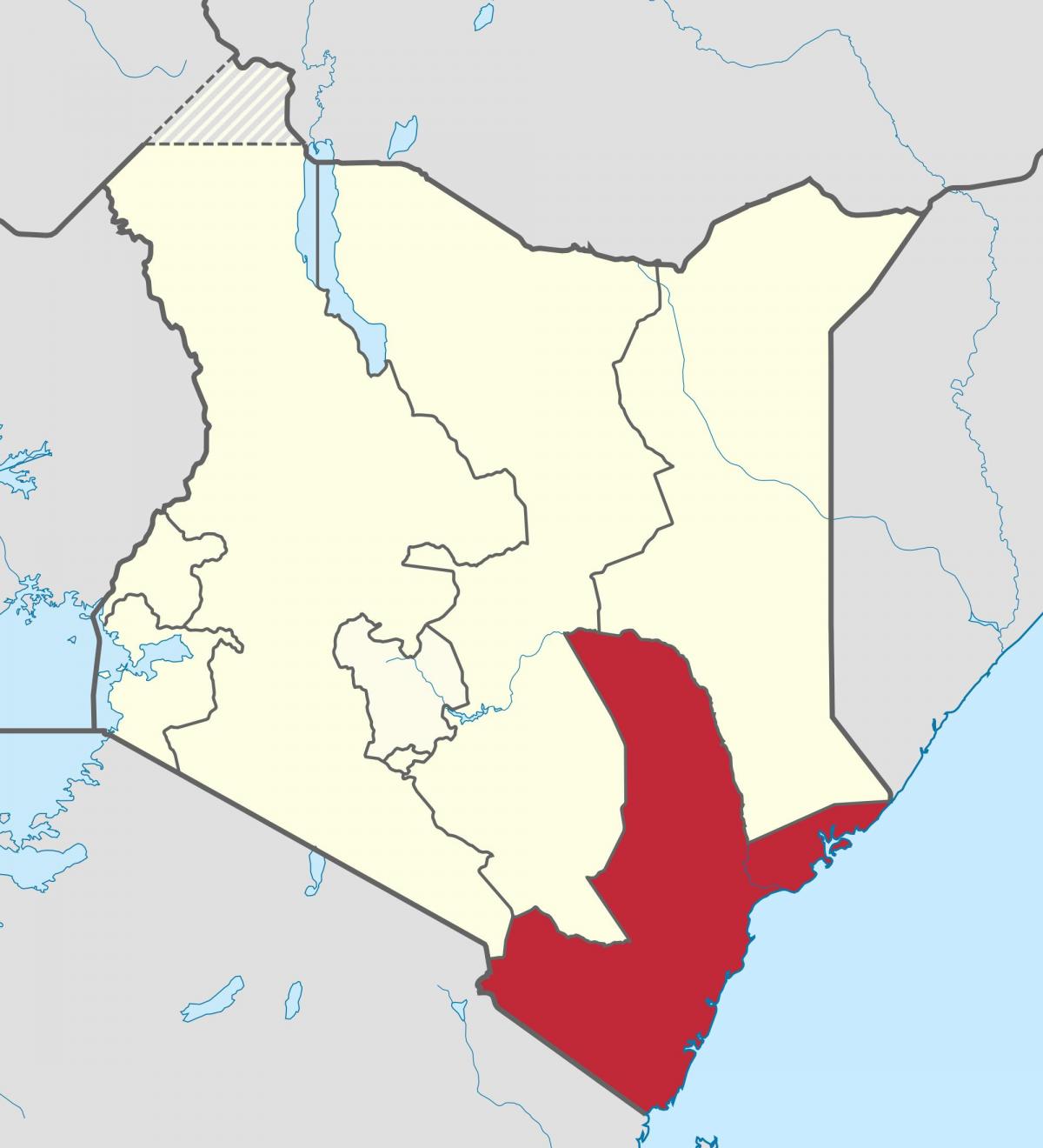 kat jeyografik nan kòt la pwovens nan Kenya