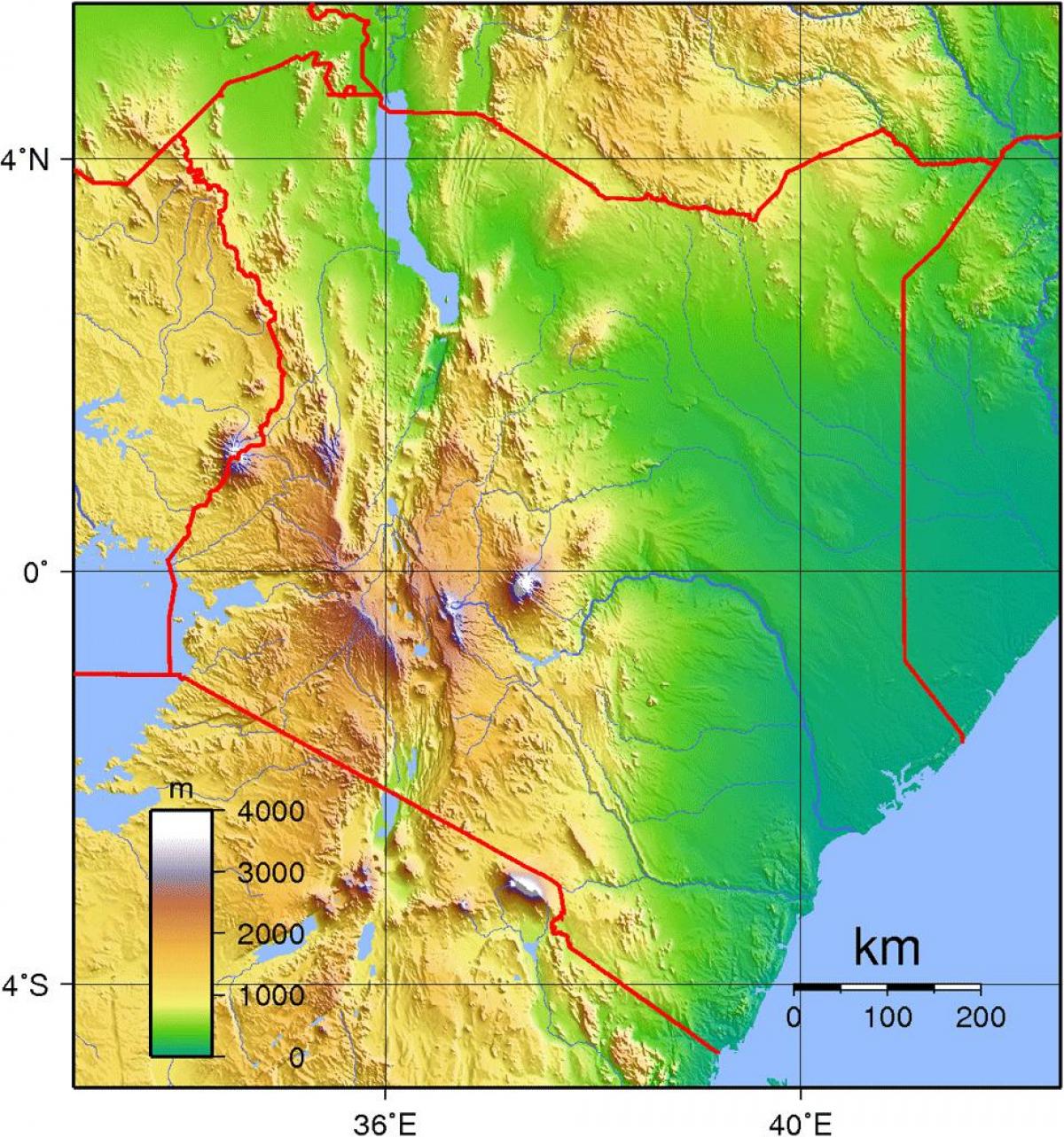 Kenya elevasyon kat jeyografik