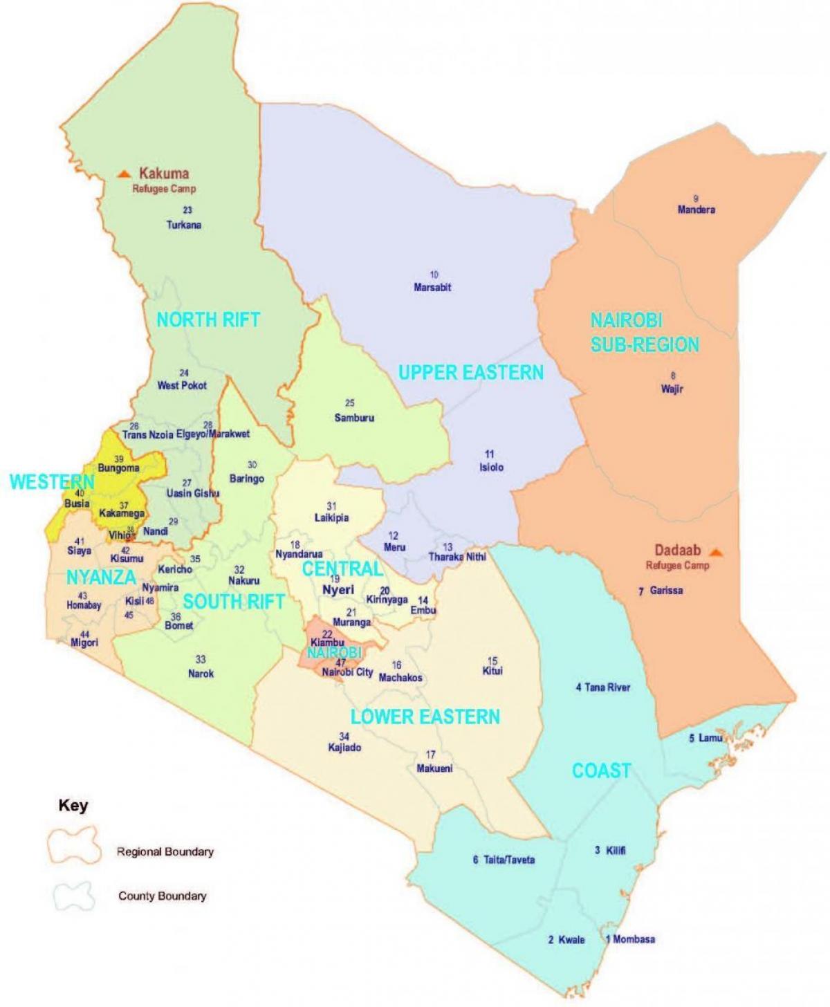 kat jeyografik nan Kenya relijyon