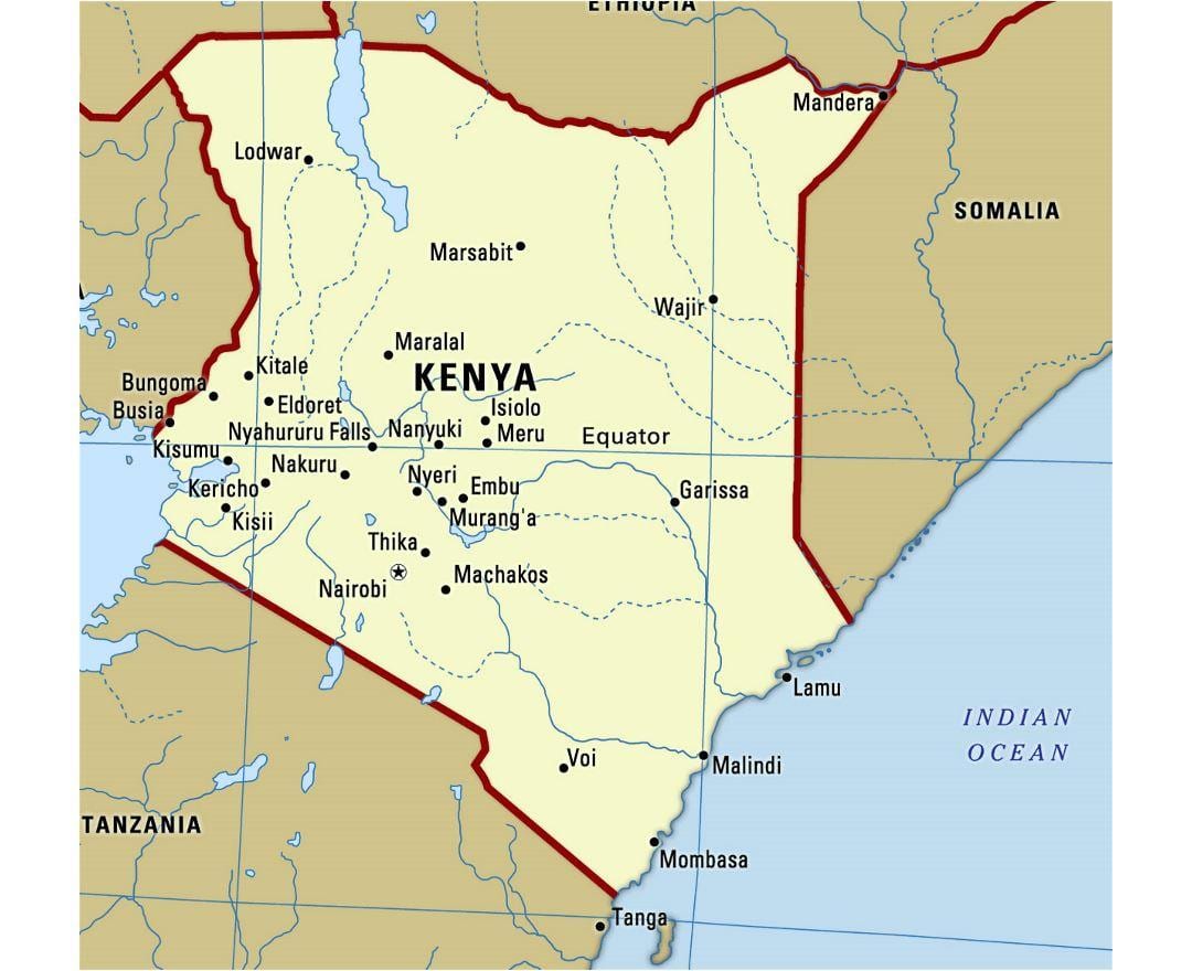 ekwatè nan Kenya kat jeyografik