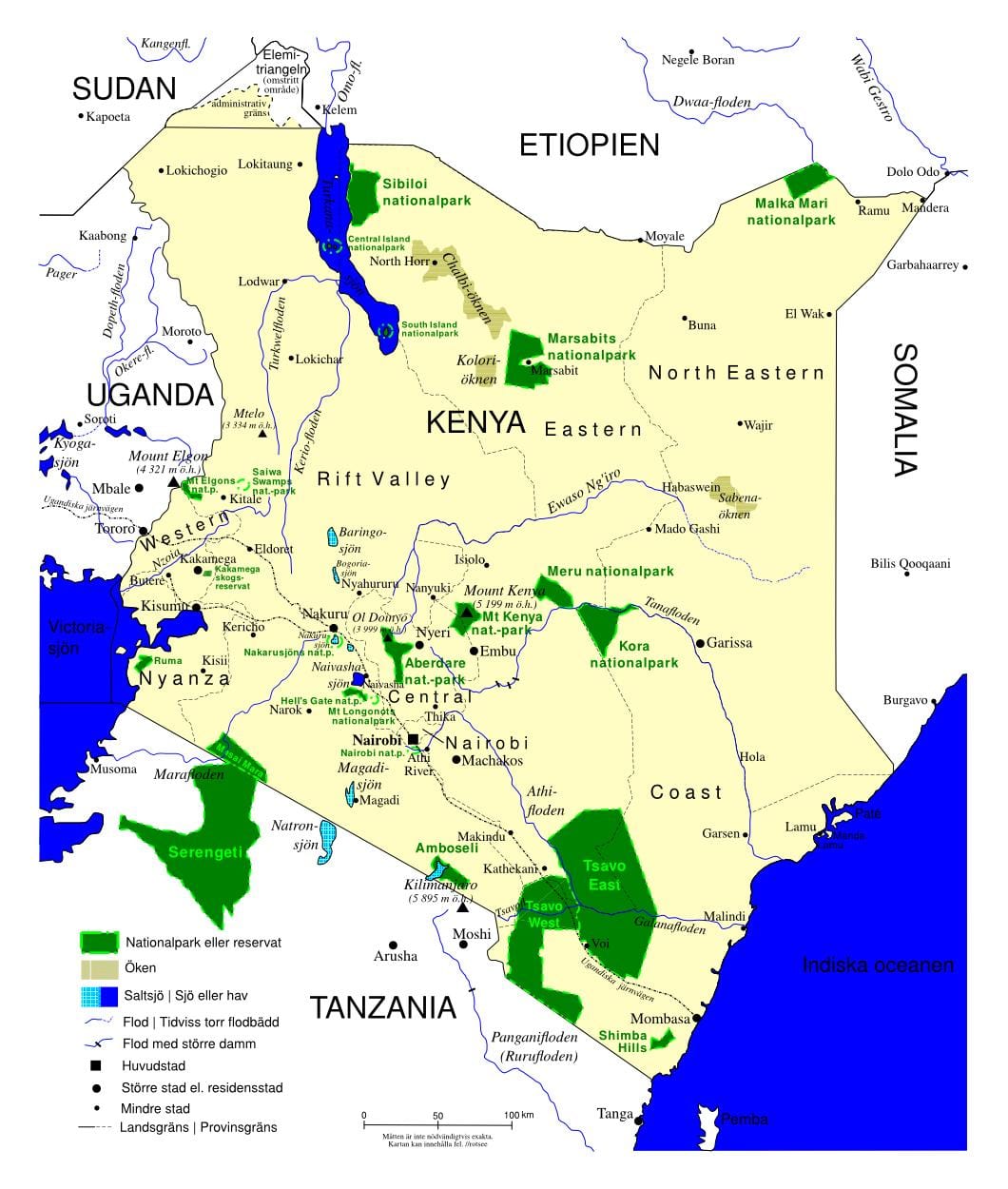 kat jeyografik nan Kenya zwazo