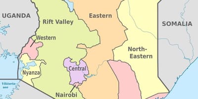 Kenya administratif kat jeyografik
