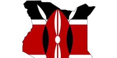 Kat jeyografik nan Kenya drapo