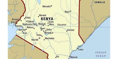 Ekwatè nan Kenya kat jeyografik