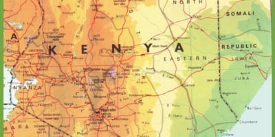 Kat jeyografik nan Kenya montre tout ti bouk