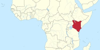 Kat jeyografik nan Kenya kat vecteur