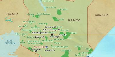 Kat jeyografik nan Kenya nasyonal pak ak rezèv