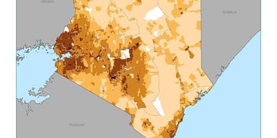 Kenya dansite popilasyon kat jeyografik