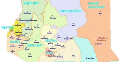 Kat jeyografik nan Kenya relijyon