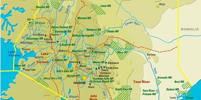 Kat jeyografik nan Kenya vejetasyon