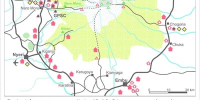 Mt Kenya kat jeyografik la sou lafrik di